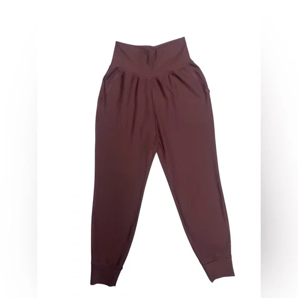 Old Navy Active Powersoft Leggings Joggers Size Small Maroon - Picture 2 of 13